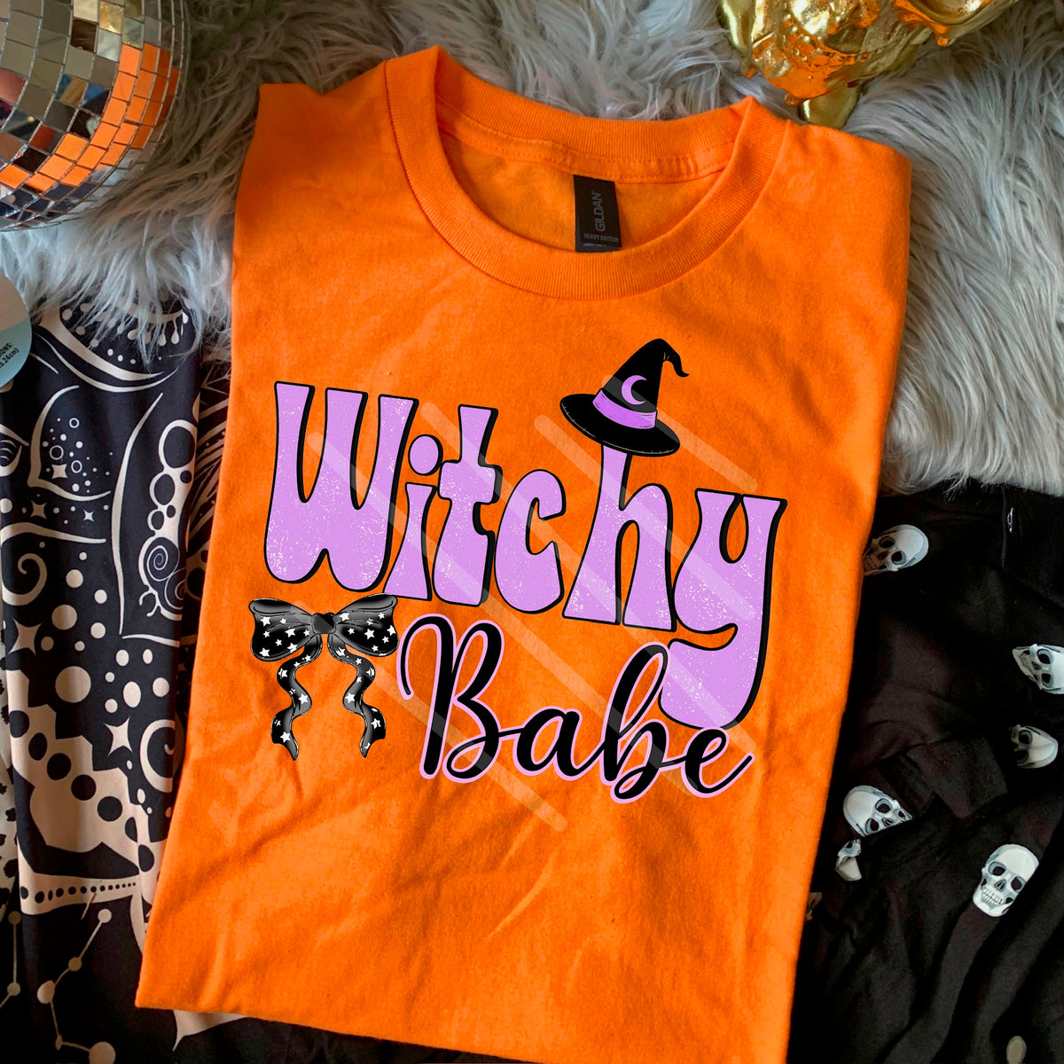 Witchy Babe hat and bow 110773 DTF transfer