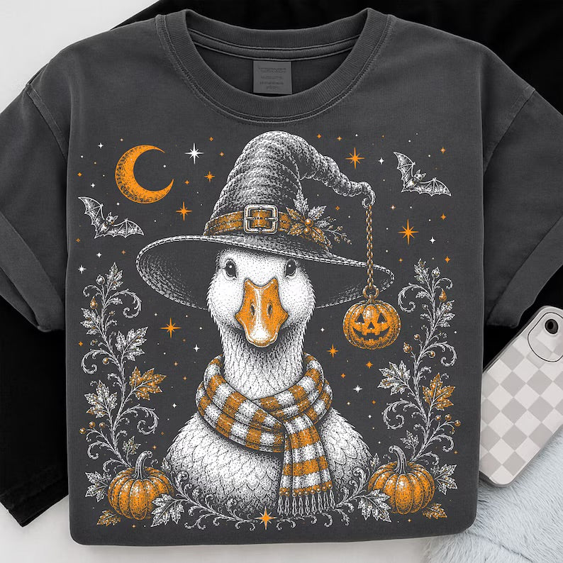 Goose and witch hat sunday Special DTF transfer