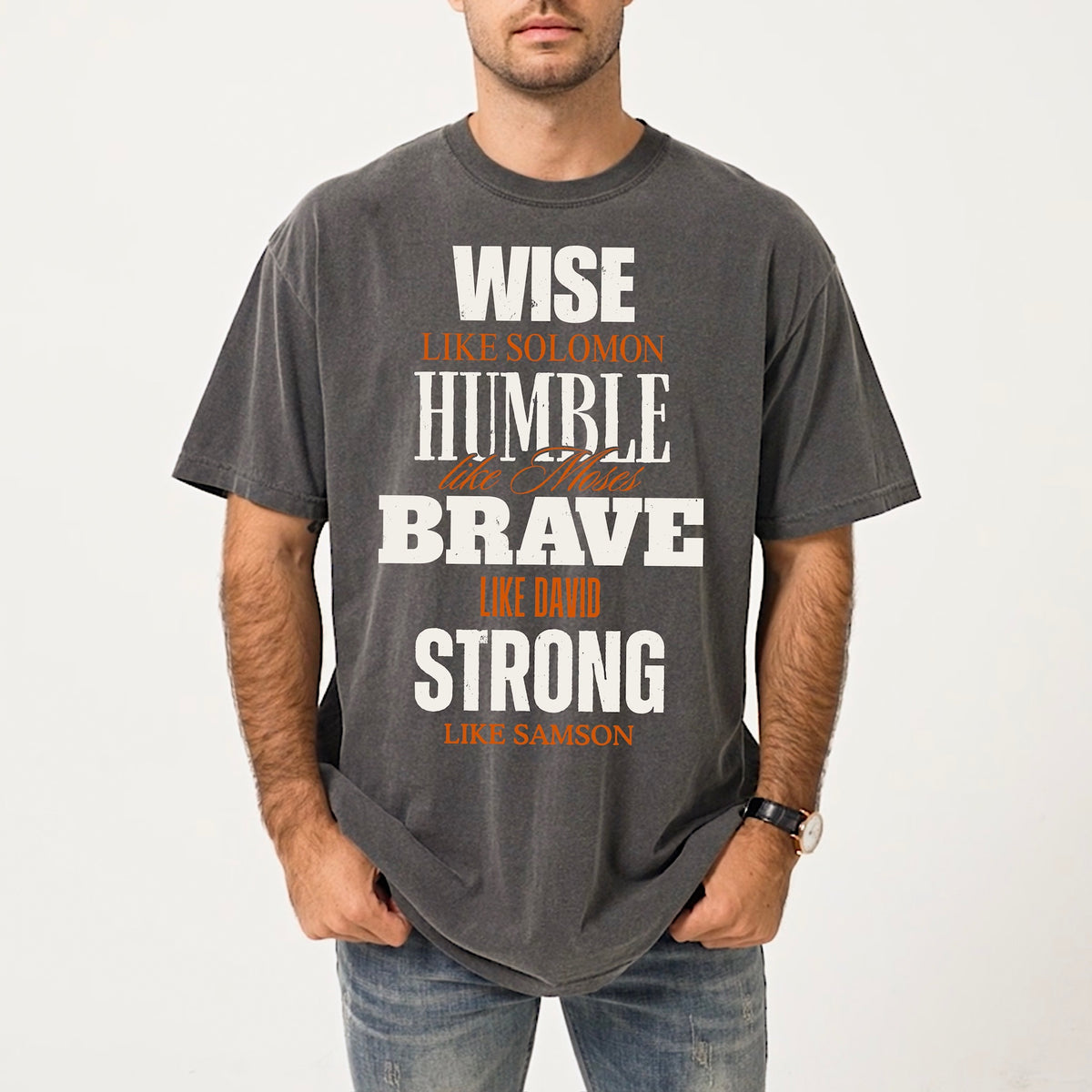 Wise like Solomon (orange and white) DTF Transfer