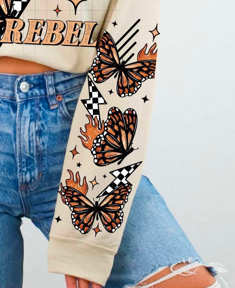 Rebel butterflies SLEEVE (CSC) 82434 DTF transfer
