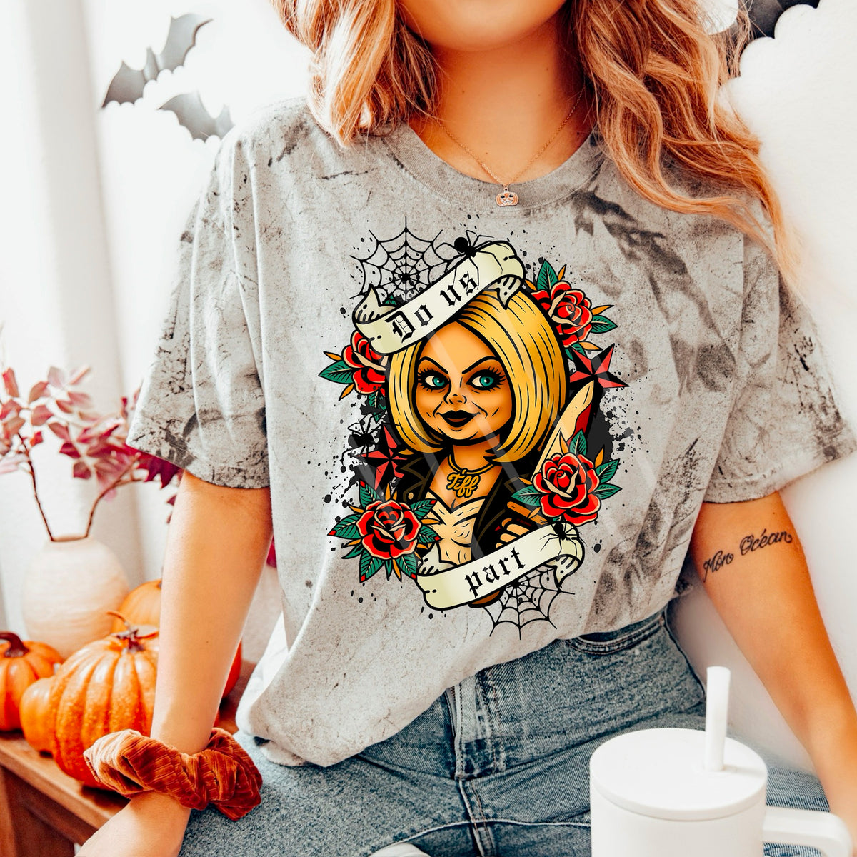 Do Us Part Tiff Roses and webs (MZ) 113463 DTF transfer