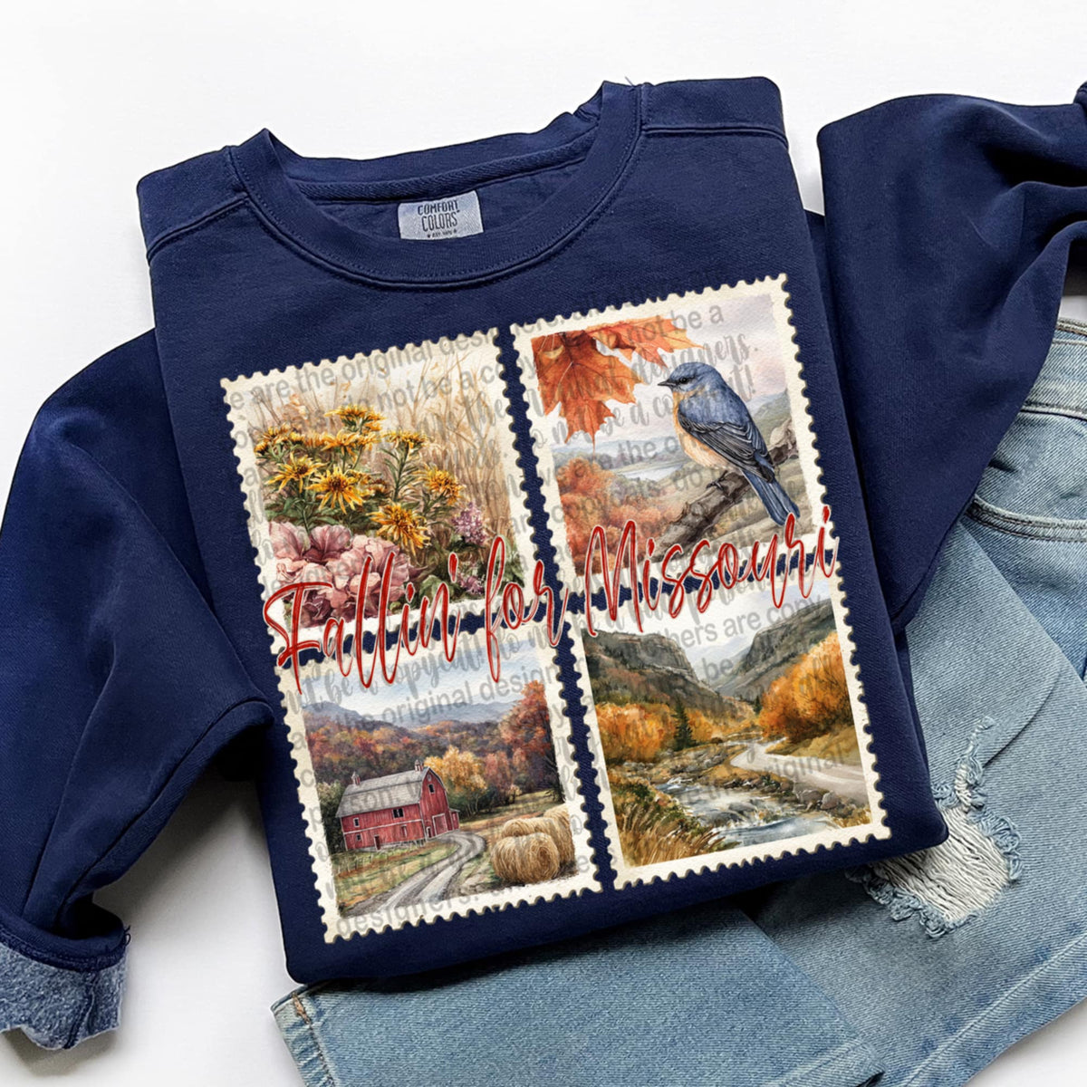 Falling For Missouri Fall Stamps (TTD) DTF transfer