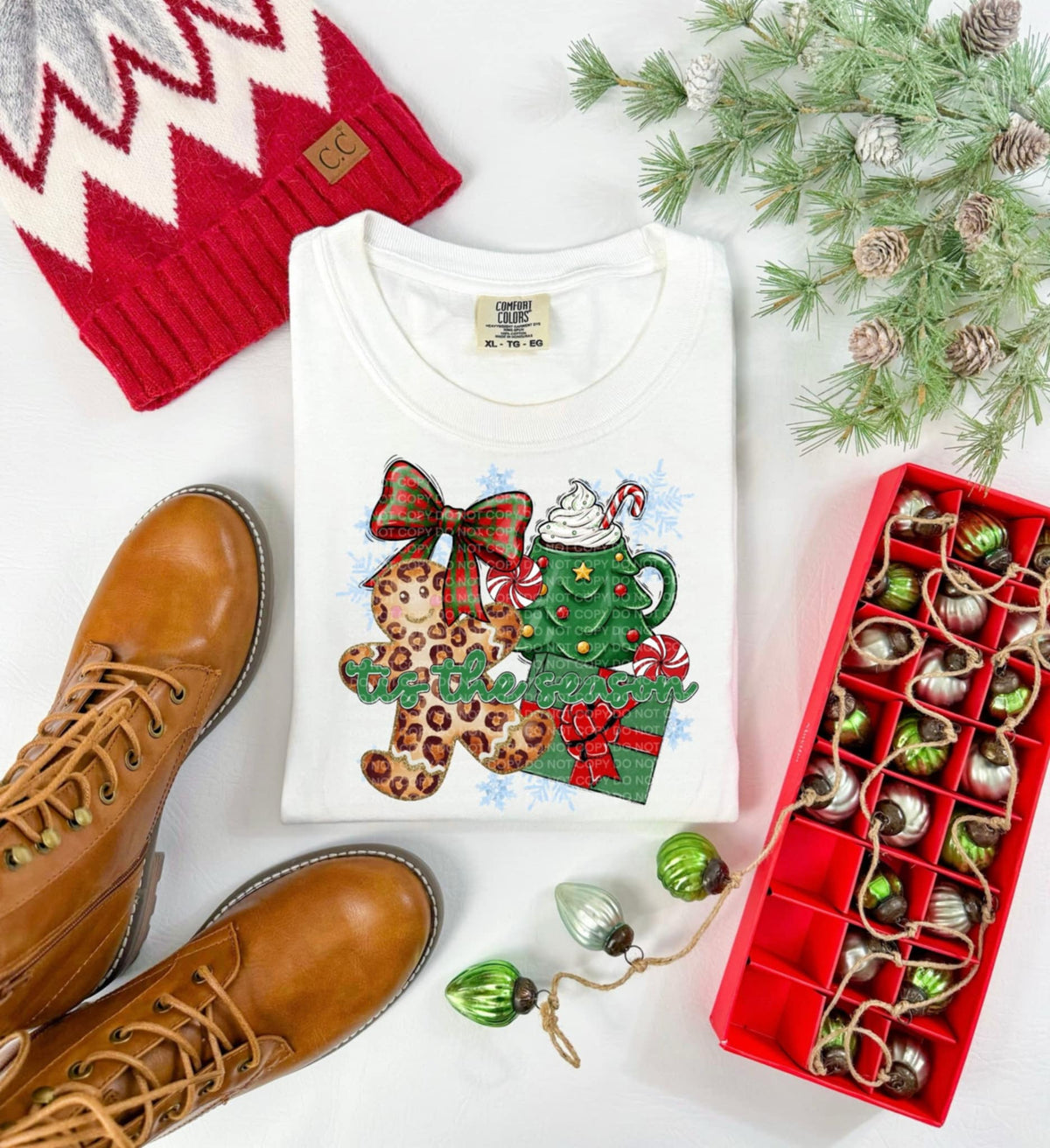 Tis the season gingerbread and Tree Mug (SCG) DTF Transfer