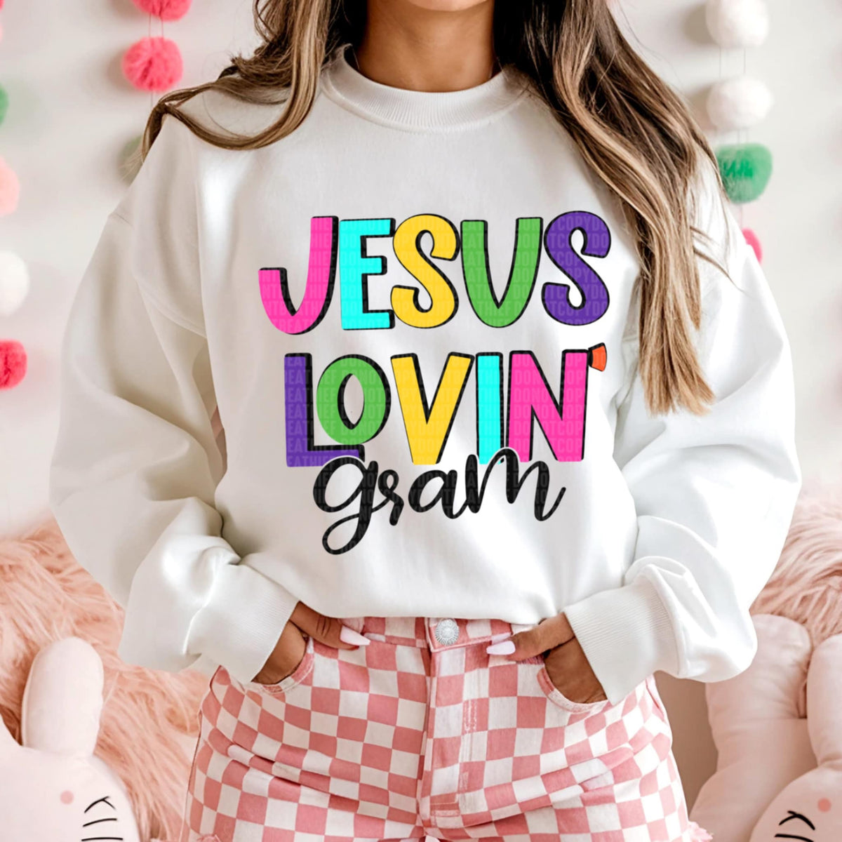 Jesus lovin gram (SDD) 96082 DTF transfer