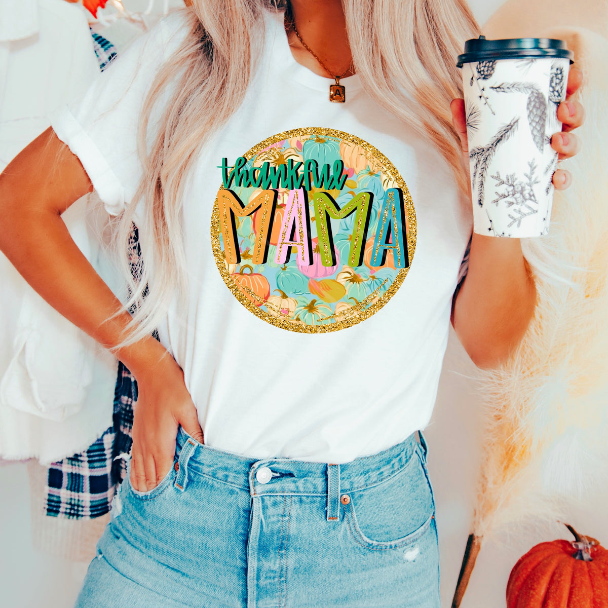 Thankful Mama Circle DTF 111843 transfer