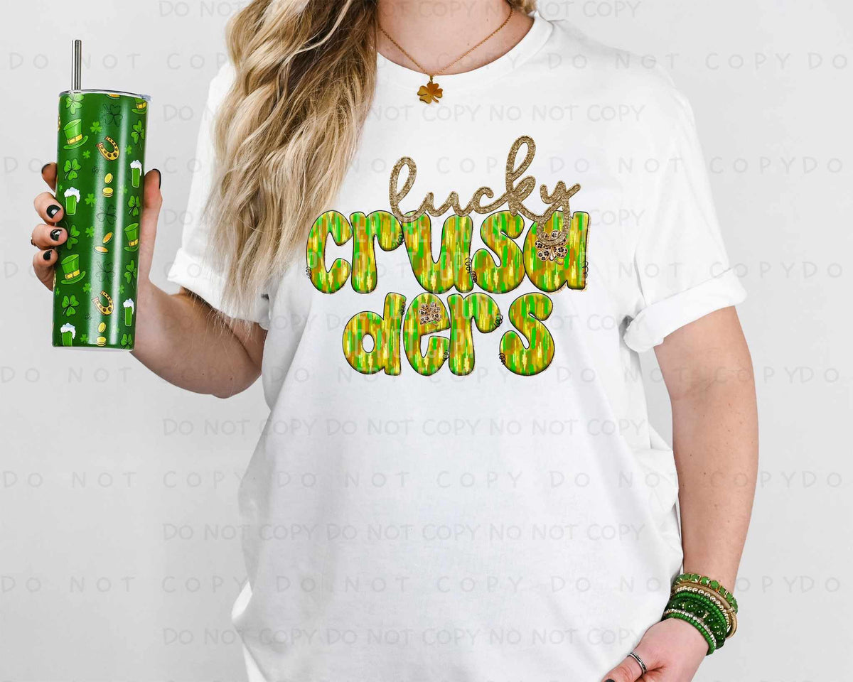 Lucky crusaders green brushstroke (Caplinger) 79961 DTF transfer