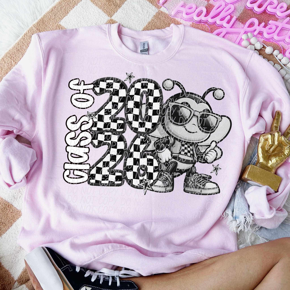 Class of 2026 checkered Bumblebees city DTF transfer