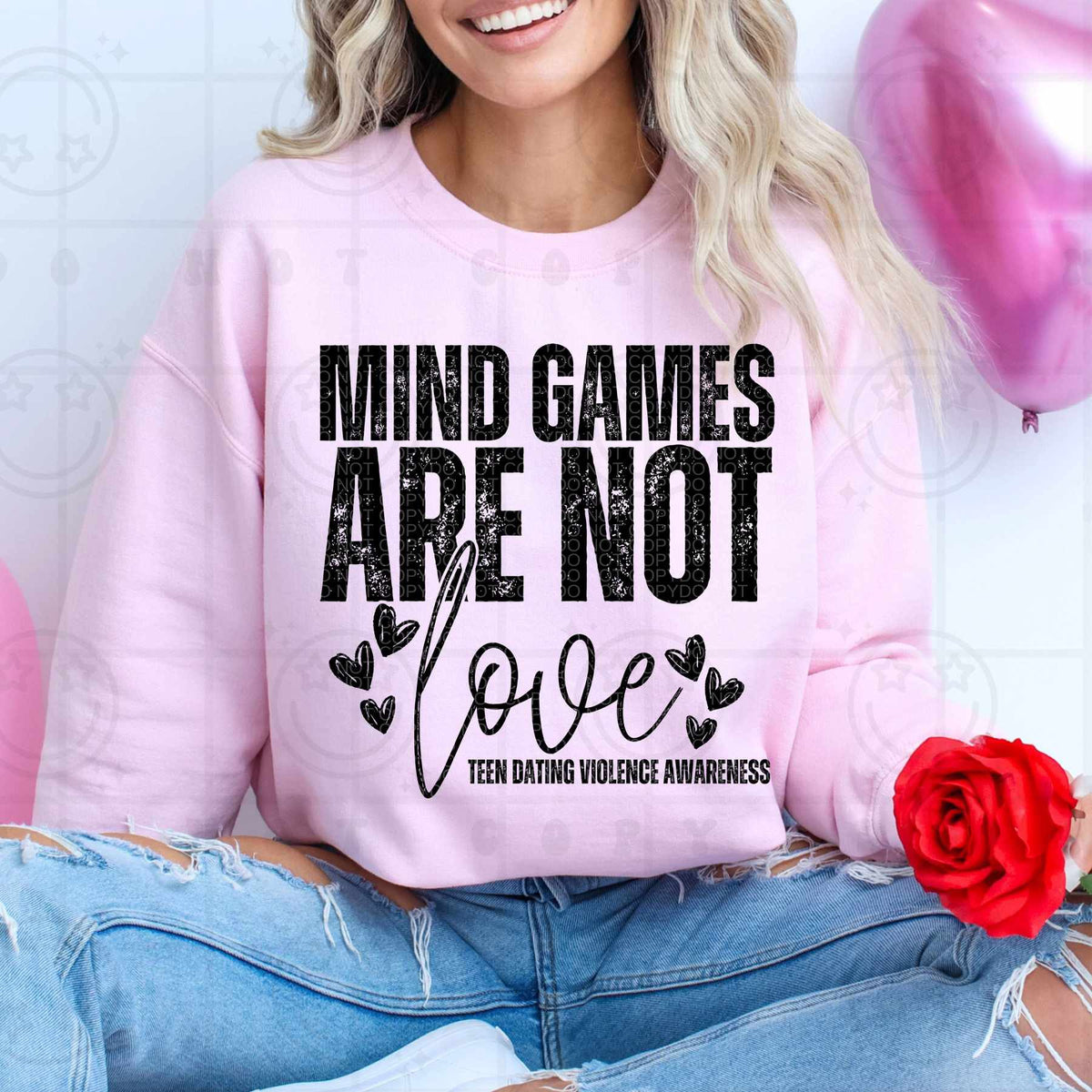 Mind games are not love (HW) 79421 DTF transfer