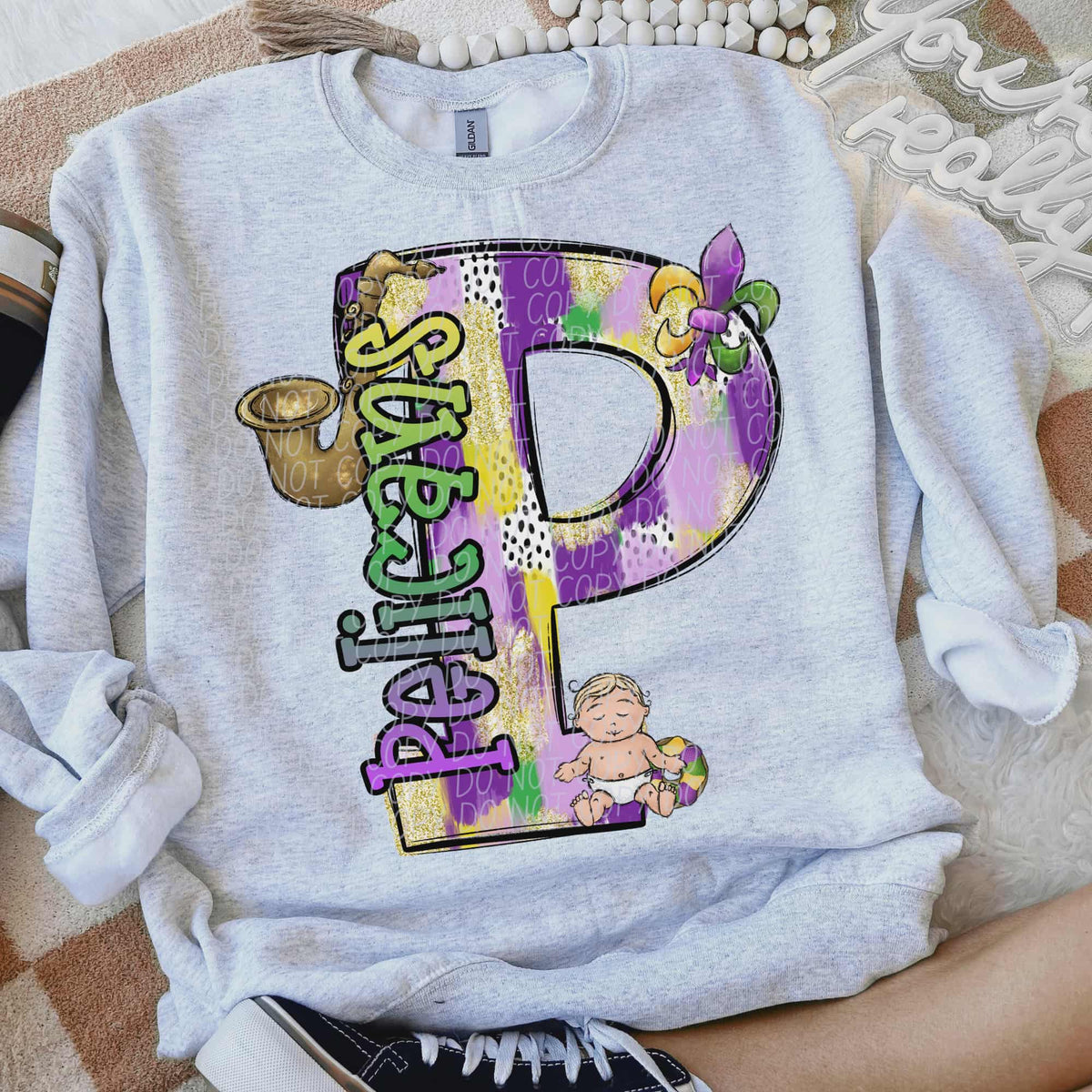 Pelicans Mardi Gras (city) DTF Transfer