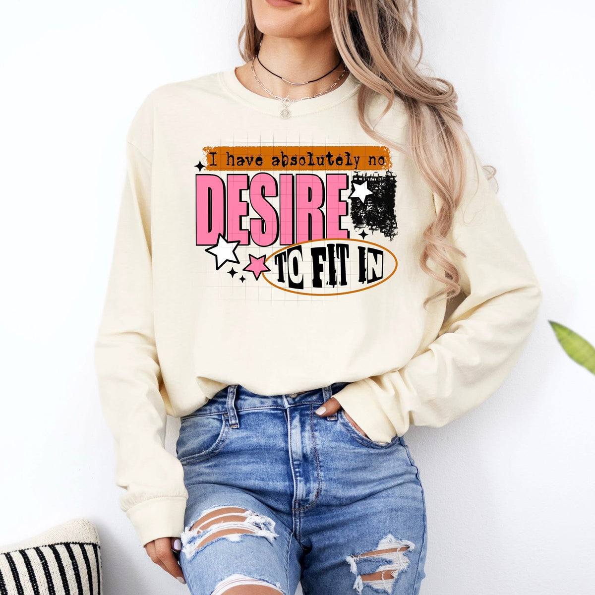 No Desire To Fit In BLACK ACCENTS (CSC) DTF transfer