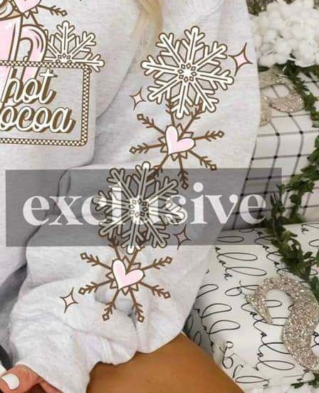 Snowflake cafe sleeve 70411 DTF transfer