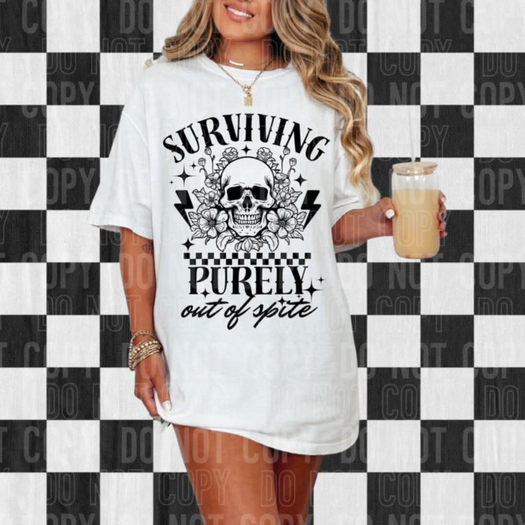 Surviving purely out of spite (SBB) 99852 DTF transfer