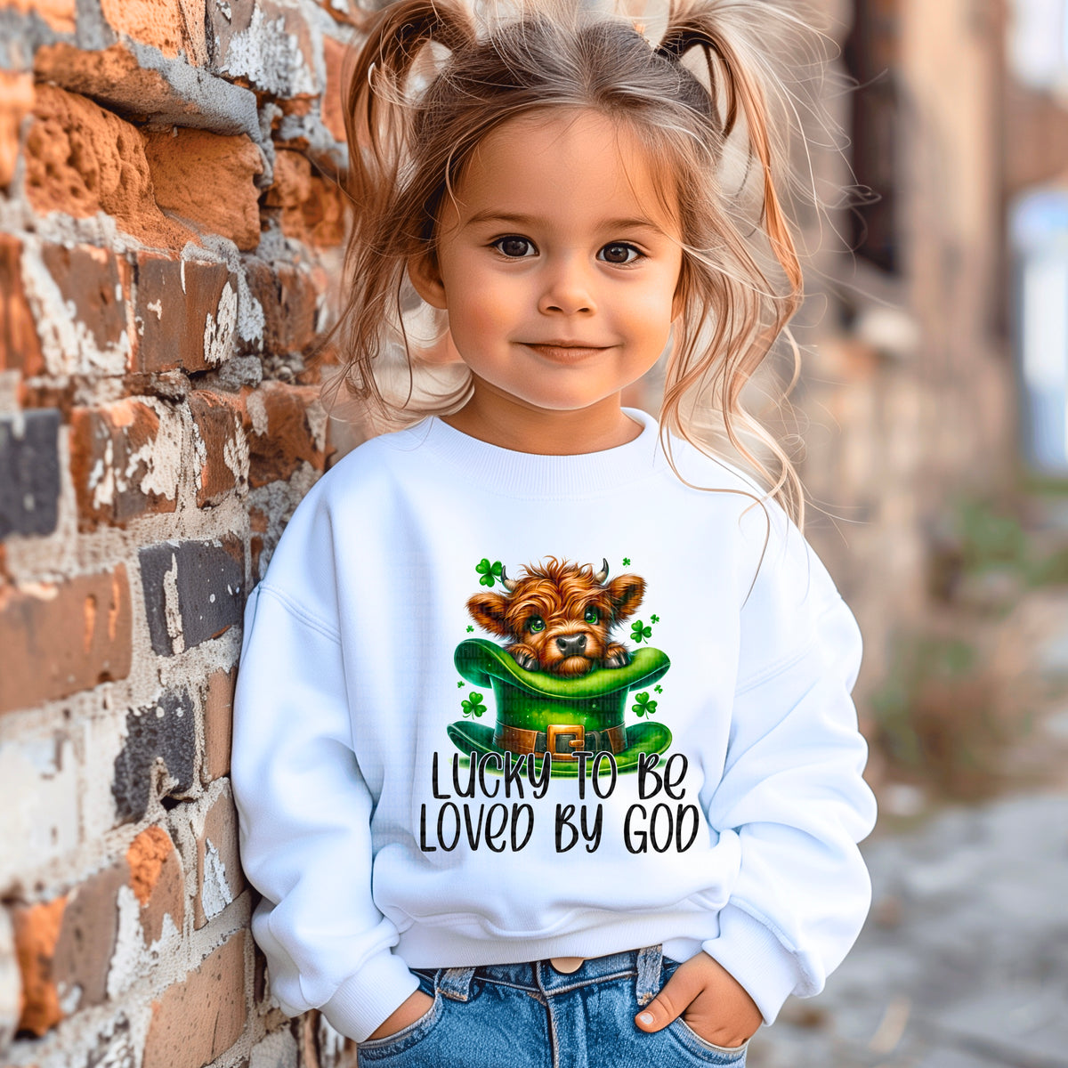 Lucky to be loved by god (SDD) 85892 DTF transfer