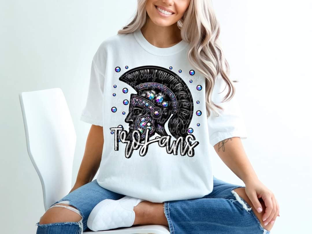 Trojans bedazzled mascot 53615 DTF transfer