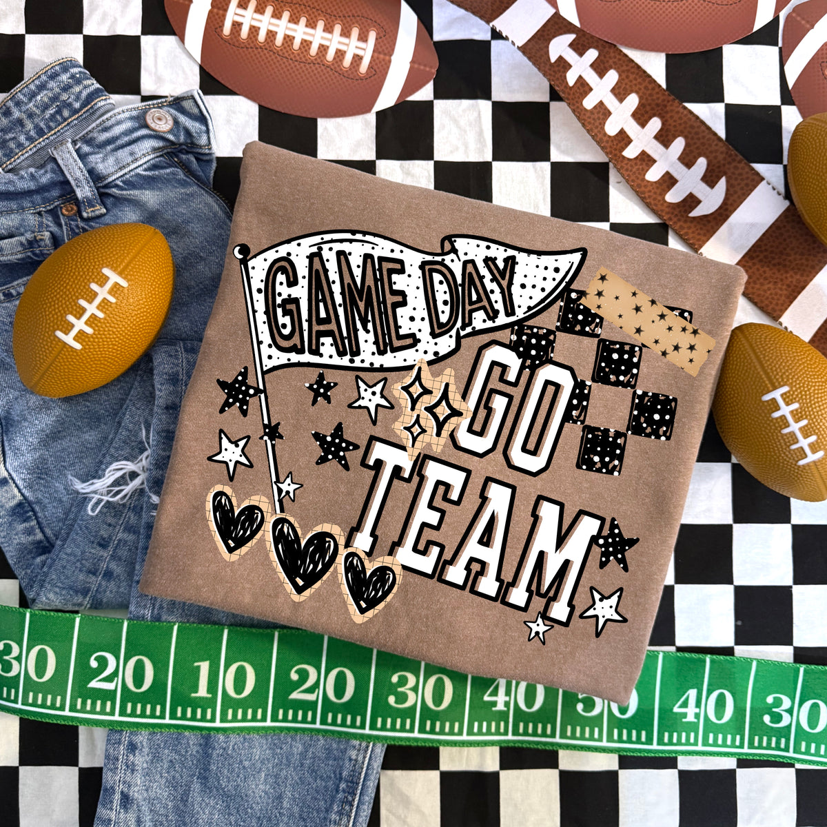 Game day flag go team (csc) DTF Transfer