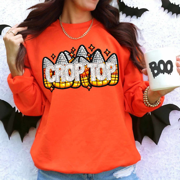 Crop top candy corn single line (CITY) 60929 DTF transfer