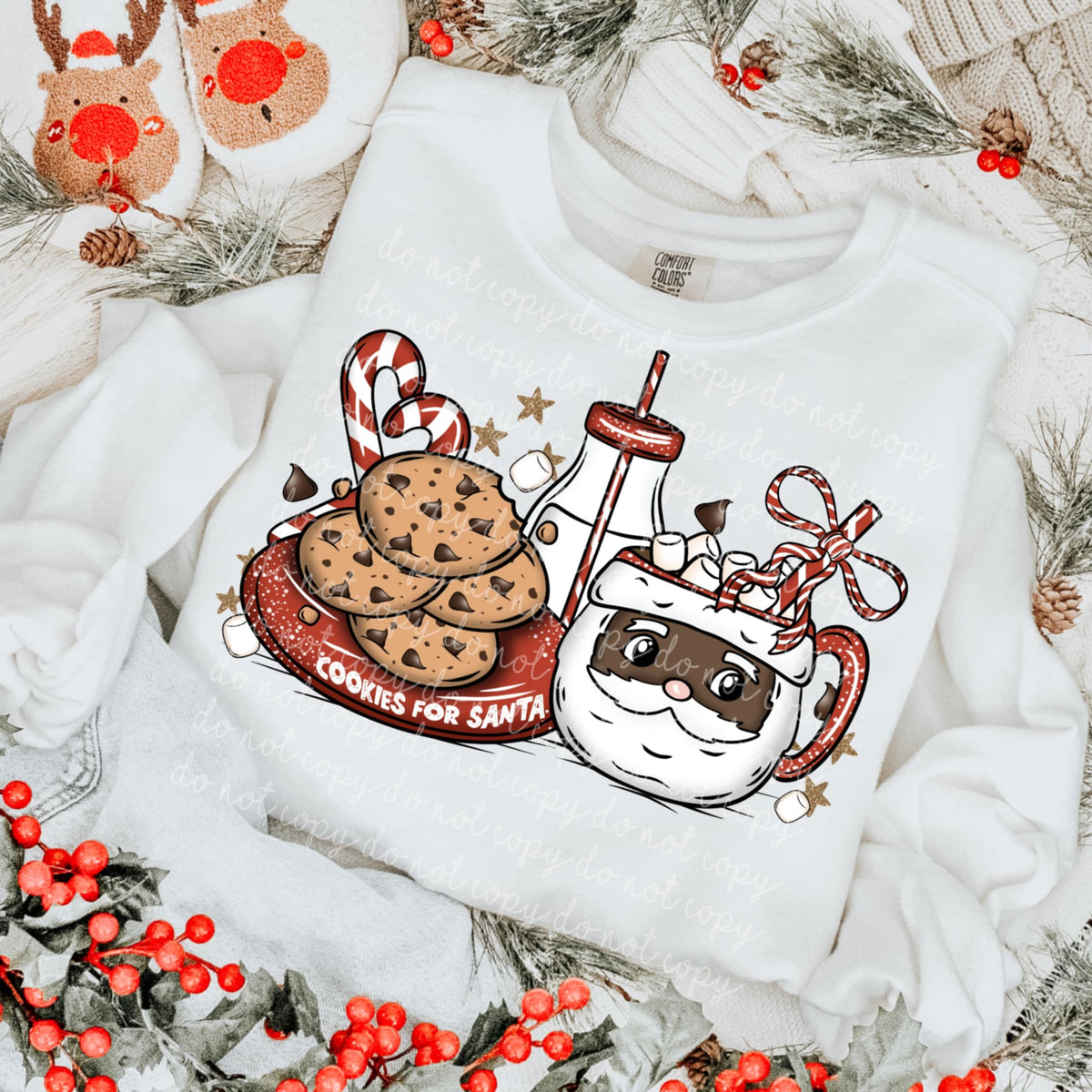 Cookies for Santa darker skin tone (MMD) DTF Transfer