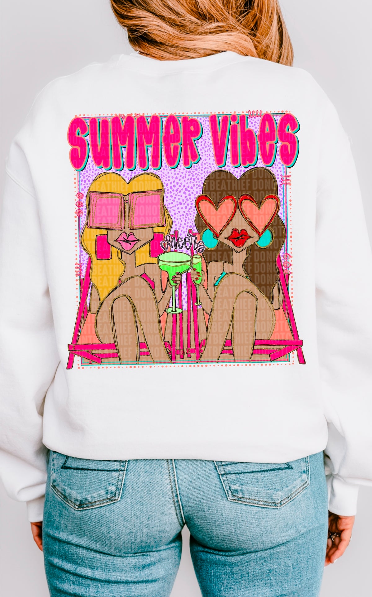 Summer vibes girls 2 106060 DTF transfer