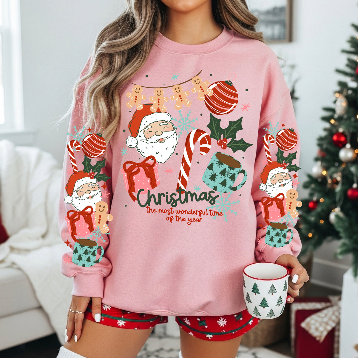 Christmas wonderful time of the year lighter skin tone (front only) (csc) DTF Transfer
