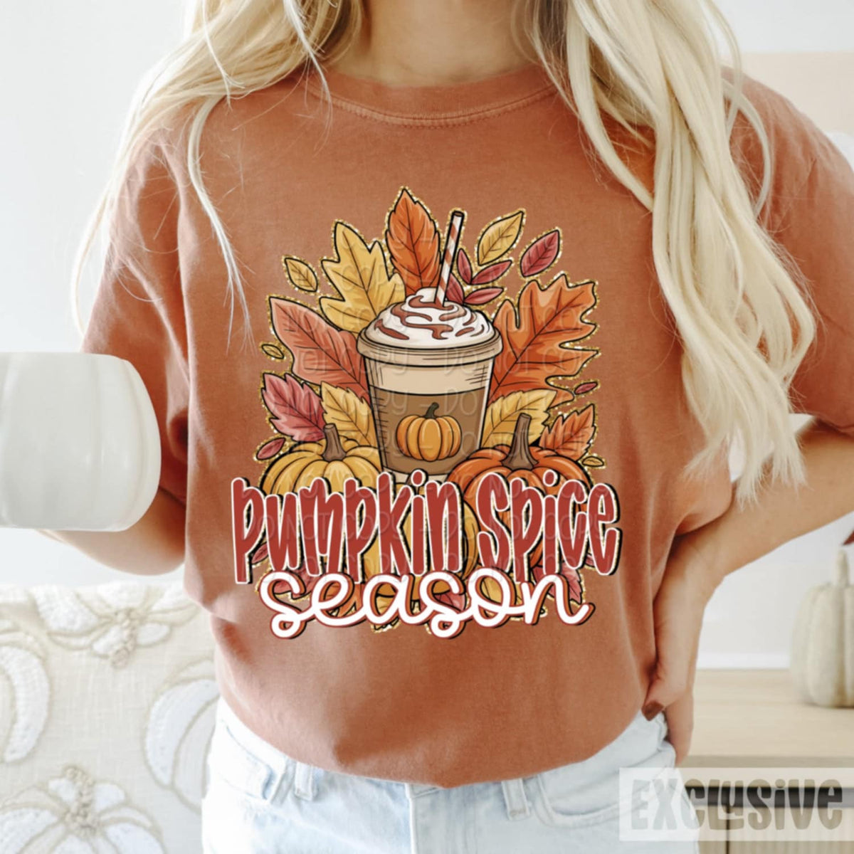 Pumpkin spice season latte 106394 DTF transfer