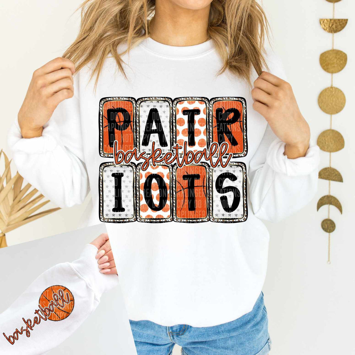 Patriots Basketball FRONT (Caplinger) 82898 DTF transfer
