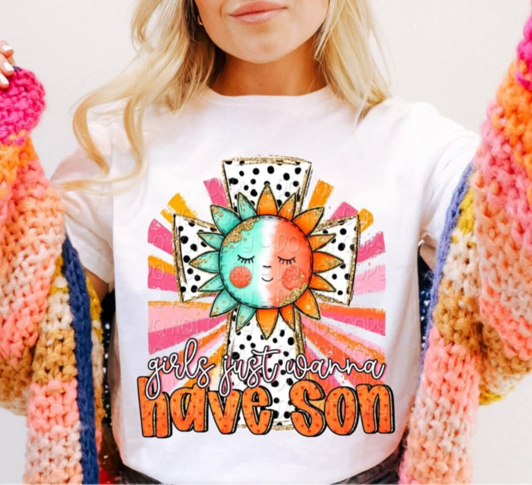 Girls just wanna have son 106529 DTF transfer