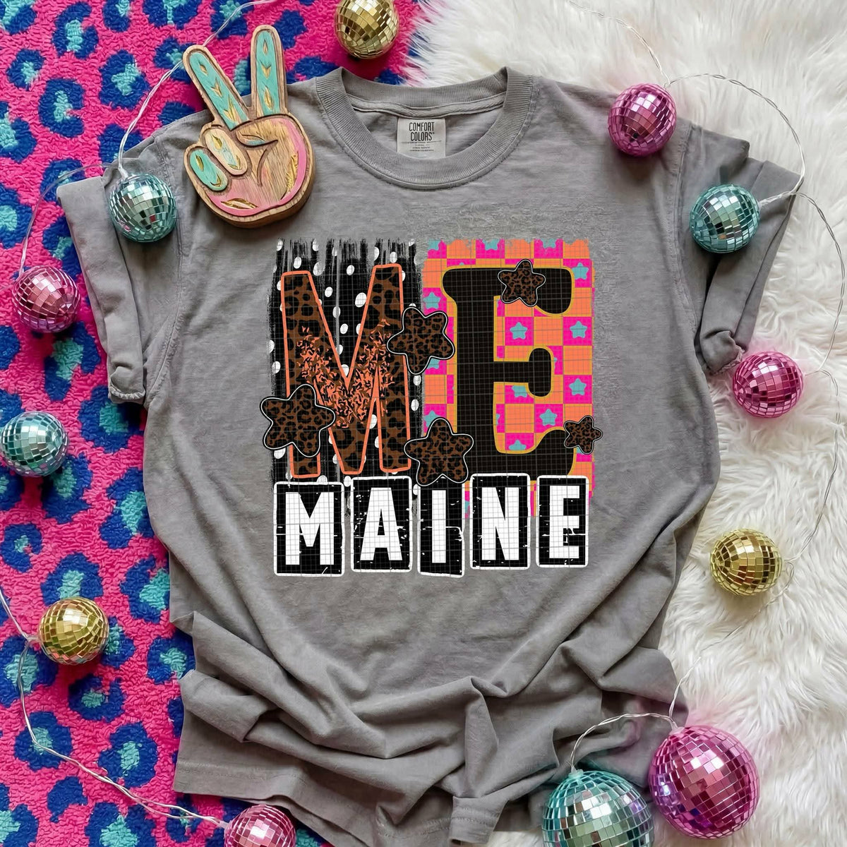 Maine Animal Print State (C’s) DTF Transfer