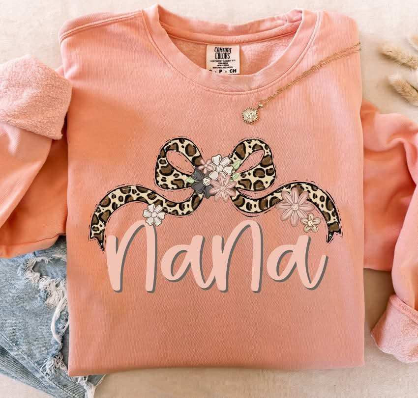 Nana leopard bow (S&G) 82399 DTF transfer