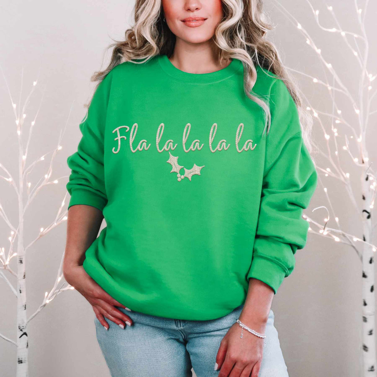 Fla La La La ivory embroidery (HW) 67101 DTF transfer