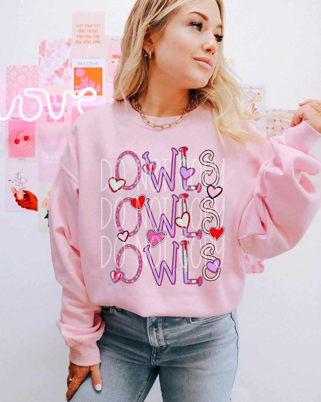 Owls valentine stacked (PH) 73763 DTF transfer