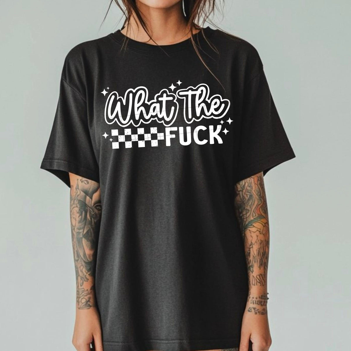 What the F Outline WHITE (CSC) DTF transfer