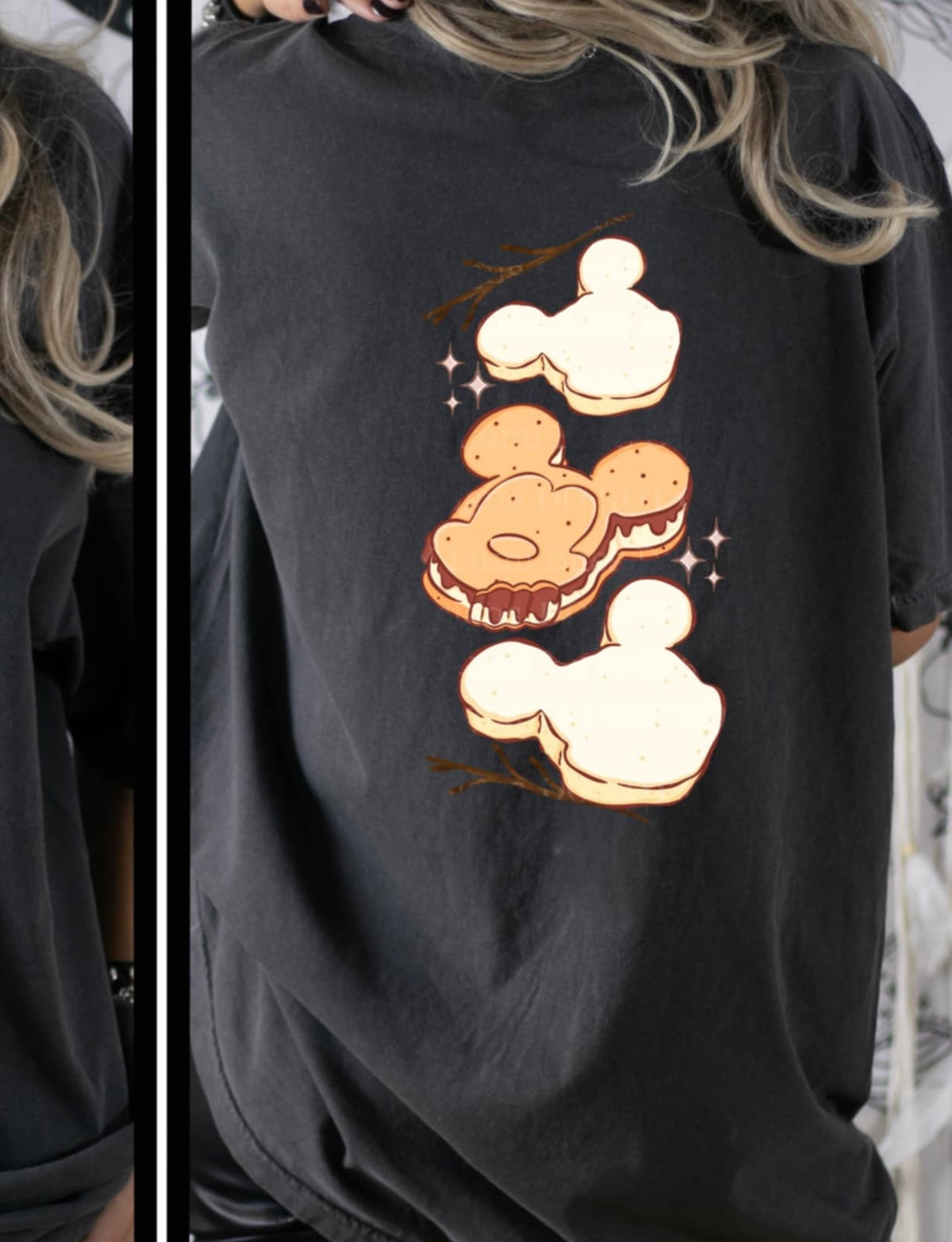 Mouse s’more back (lumi) DTF transfer