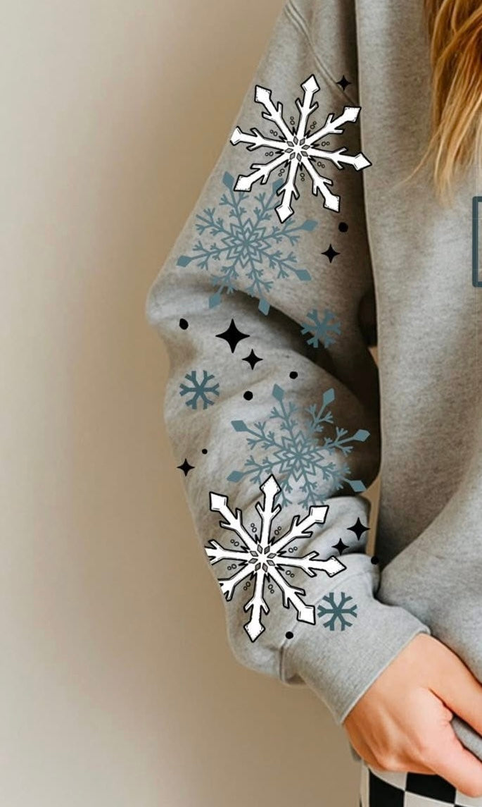 Blue Snowflake SLEEVE (CSC) DTF Transfer
