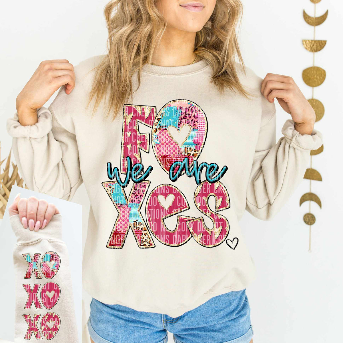 We are foxes valentine filled FRONT (caplinger) 75105 DTF transfer