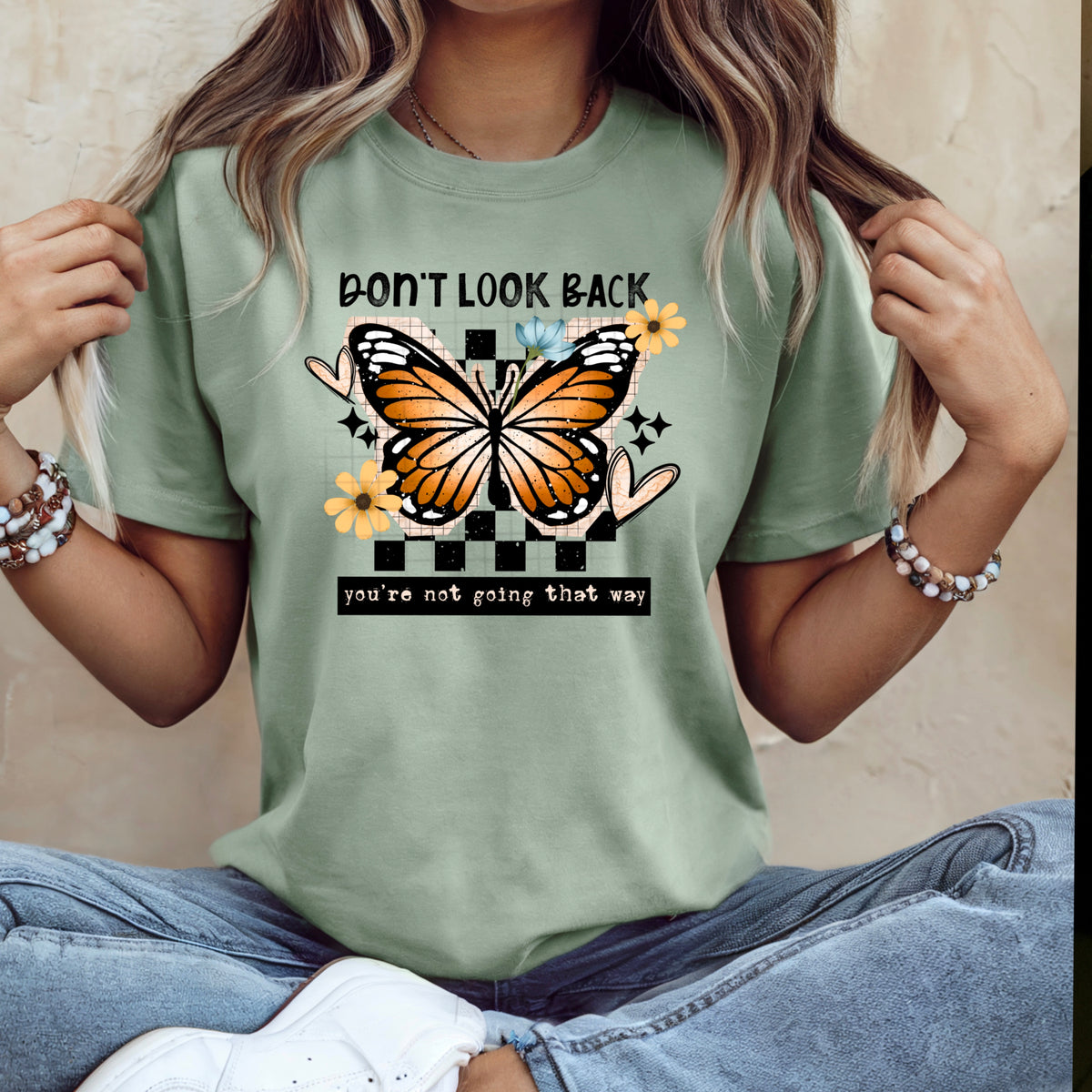 Don’t look back butterfly BLACK accents (CSC) DTF Transfer
