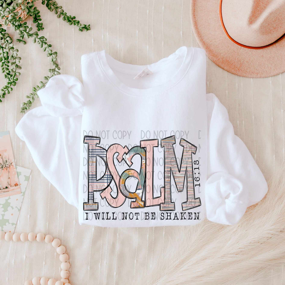 Psalm I will not be shaken (SW) 60968 DTF transfer