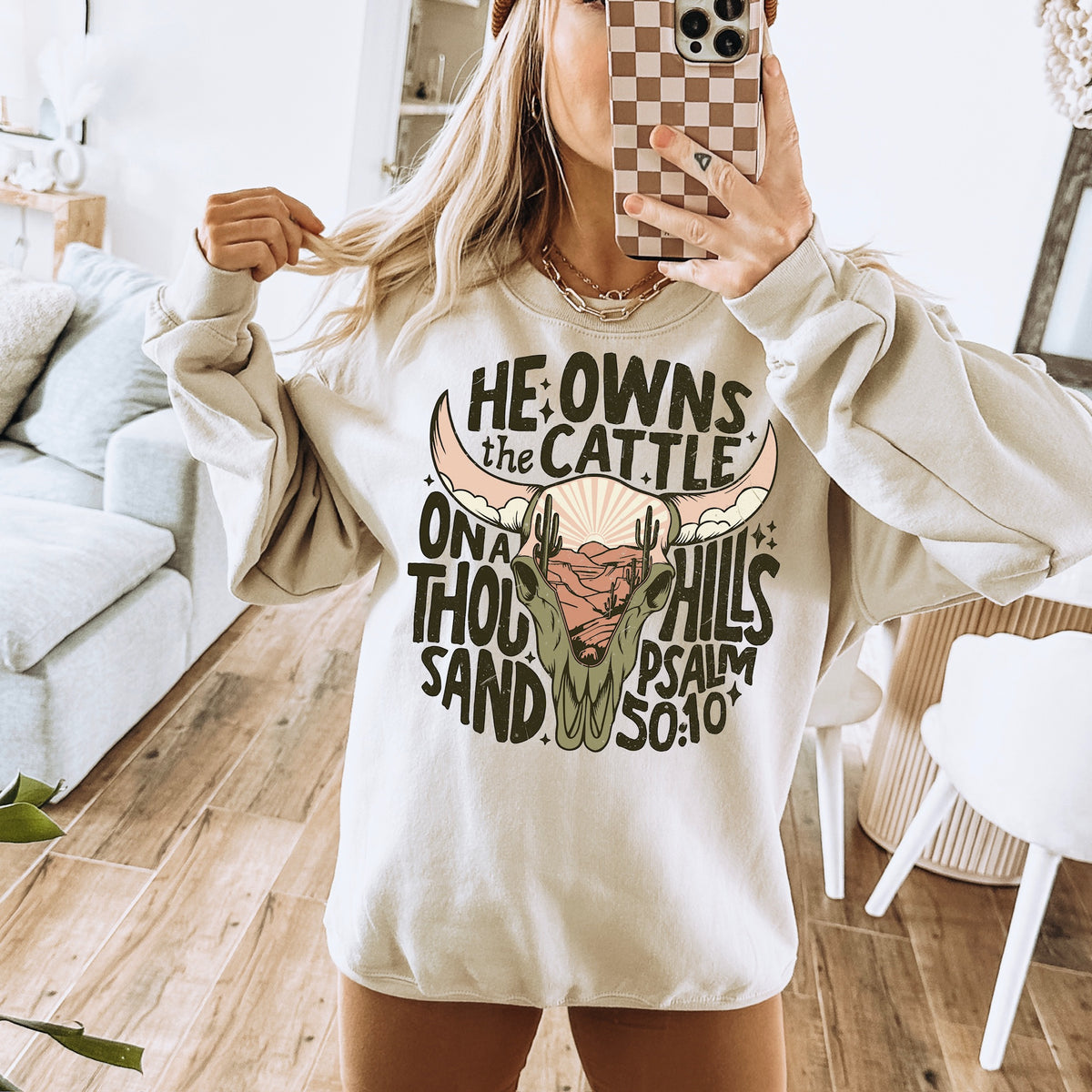 He owns the cattle (green words /green and pink) DTF Transfer