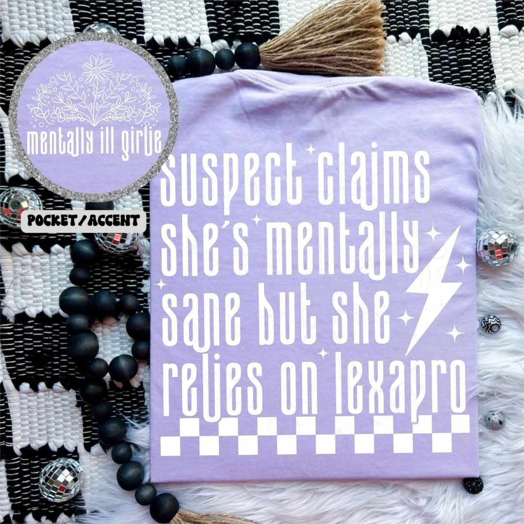 Suspect claims she’s mentally sane but she relies on lexapro WHITE BACK (LYTTLE) 73788 DTF transfer