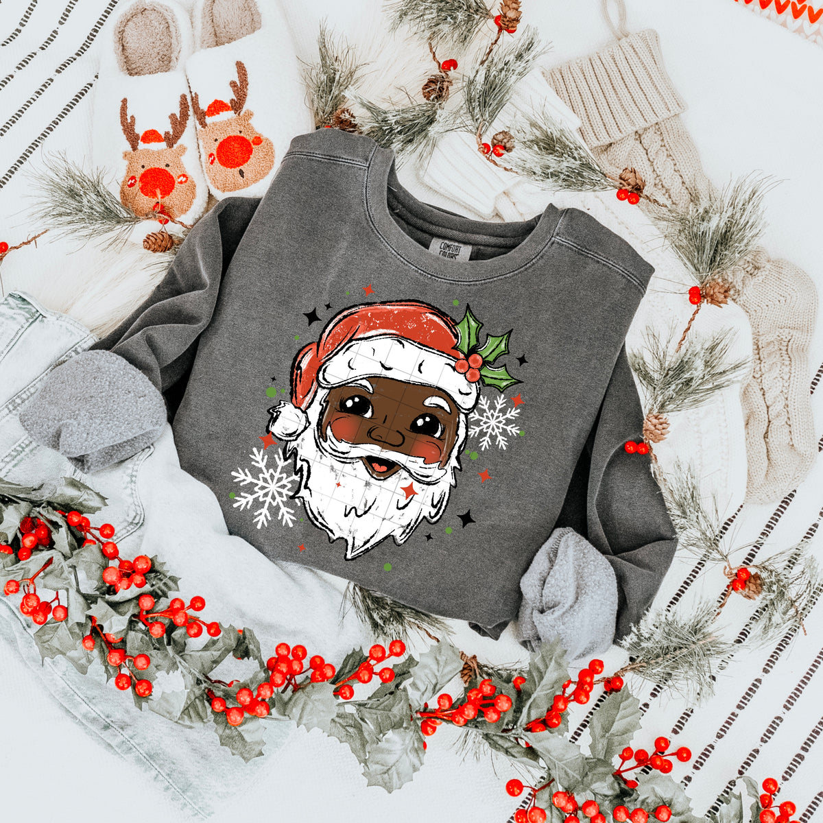 Jolly Santa darker skin tone CSC DTF Transfer