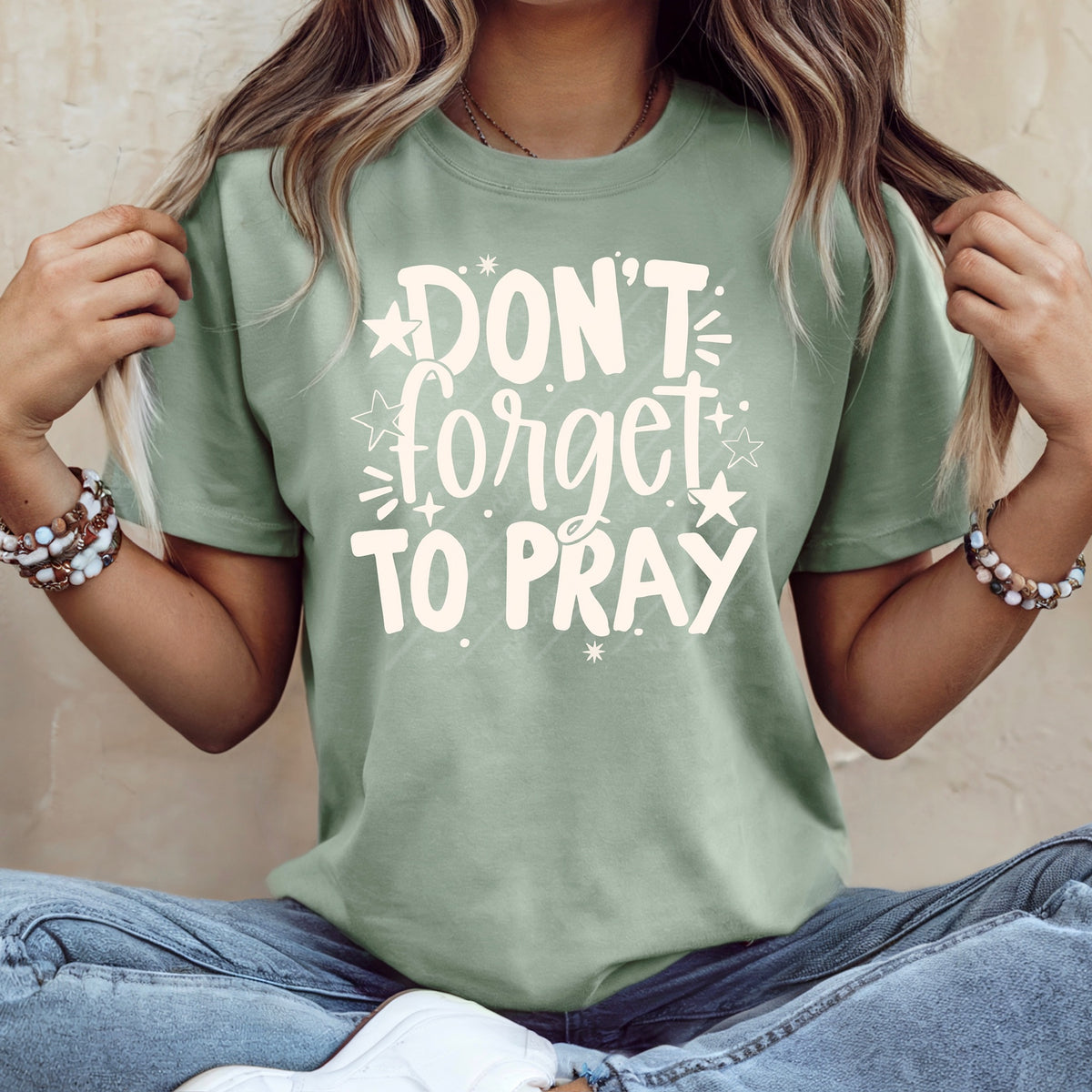 Don’t forget to pray (white) (scarlow) DTF transfer