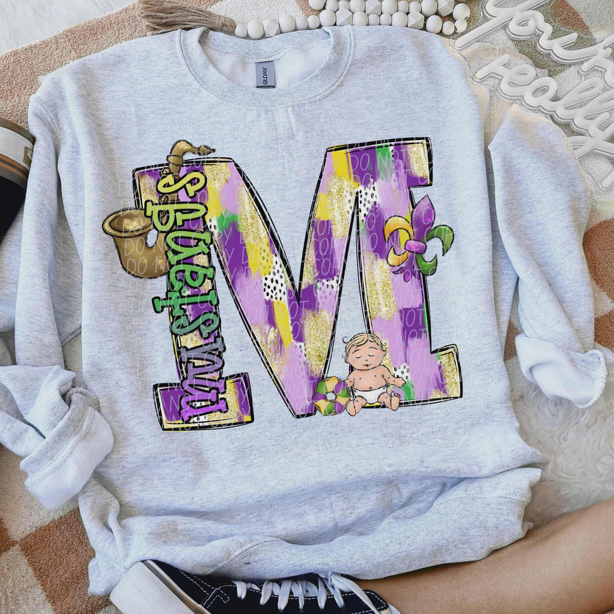 Mustangs Mardi Gras (city) DTF Transfer