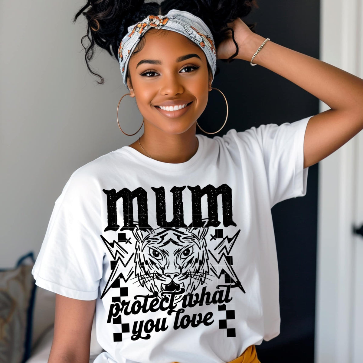 Mum protect what you love black font (CSC) 96140 DTF transfer