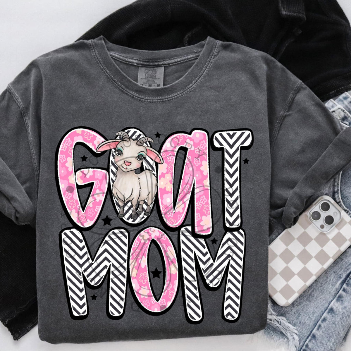 Goat mom light pink (SWD) 97316 DTF transfer