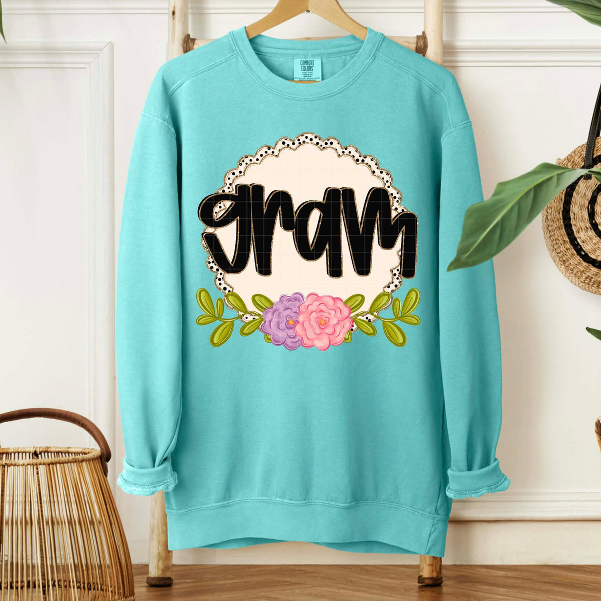 Gram circle and flowers (SDD) DTF Transfer