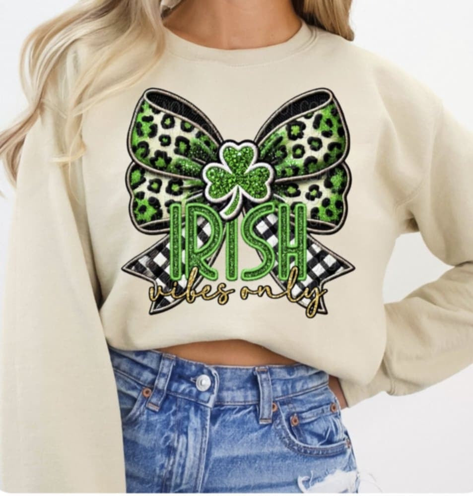 Irish vibes only bow 85136 DTF transfer
