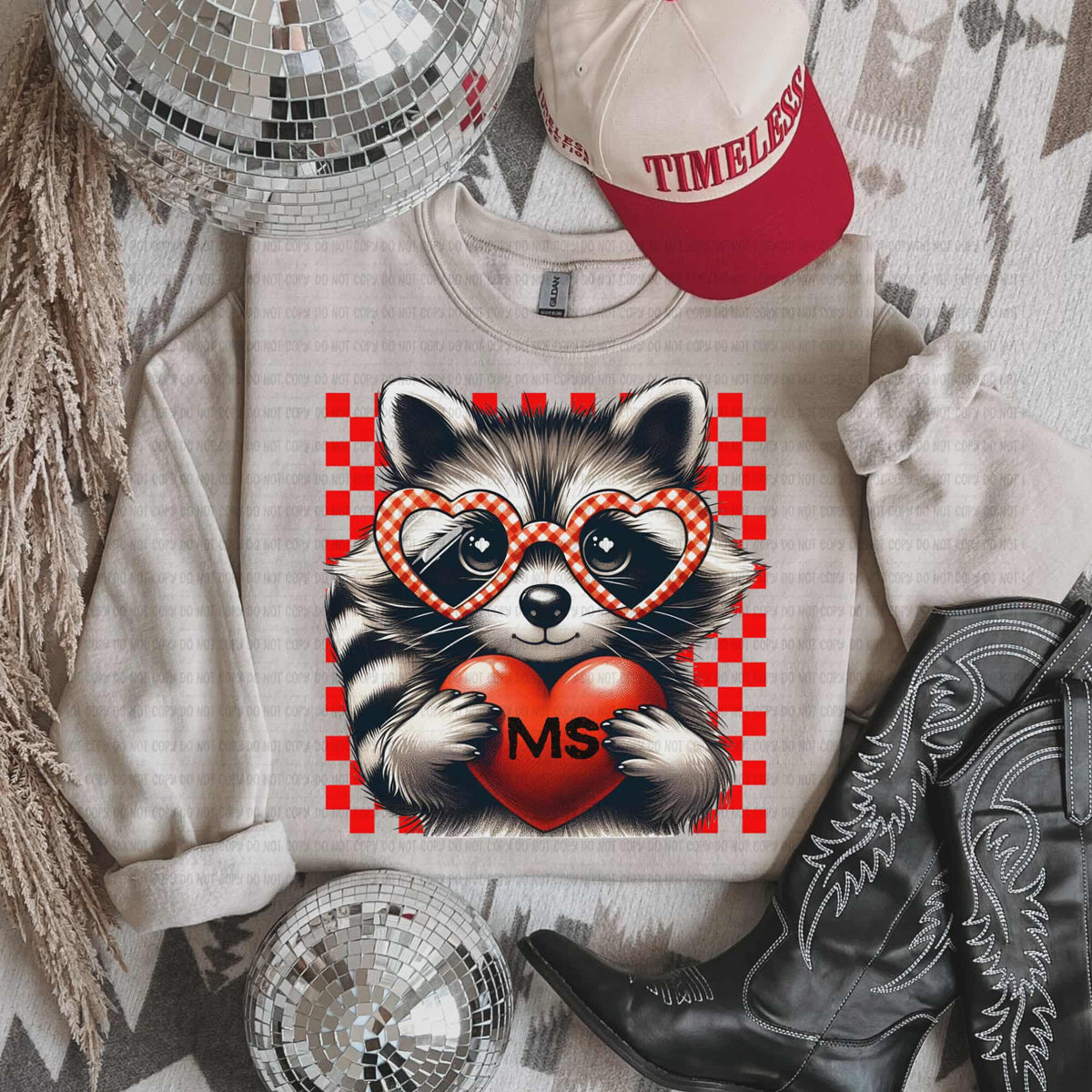 MS heart raccoon state (revel) DTF Transfer