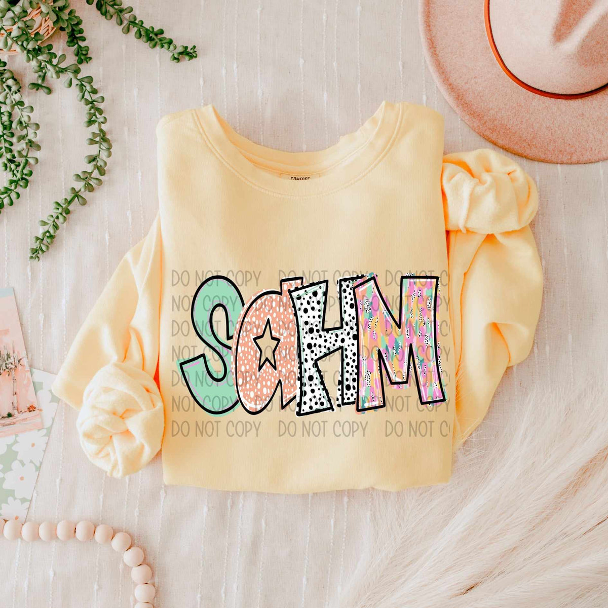 SAHM green and orange (SW) 53972 DTF transfer