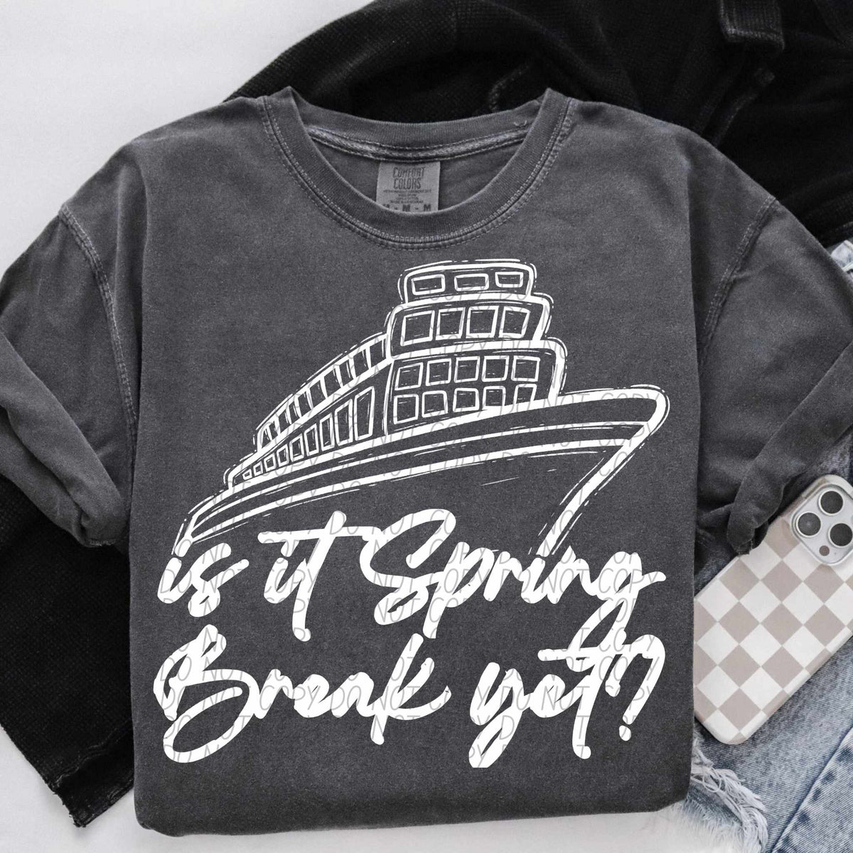 It’s a spring break trip white (CITY) 85055 DTF transfer