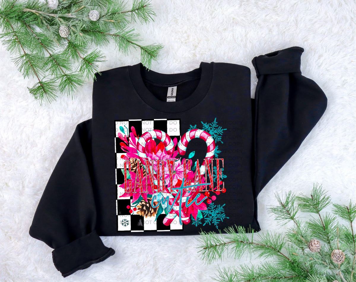 Candy Cane Cutie checker (SCG) DTF Transfer