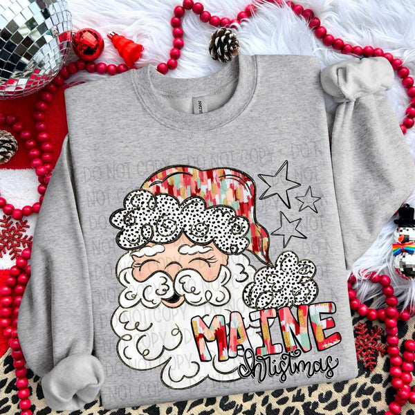 Maine Christmas Santa (SW) 67220 DTF transfer